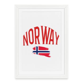 Norway - Framed poster (27 × 37 cm) - white - Front