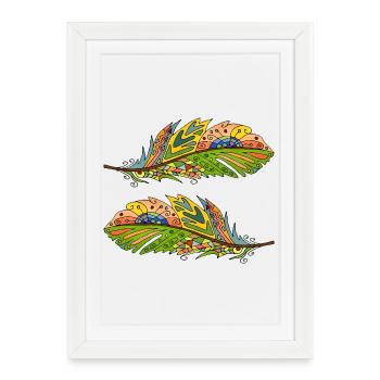 Stylo - Affiche encadrée (27 × 37 cm) - blanc - Devant