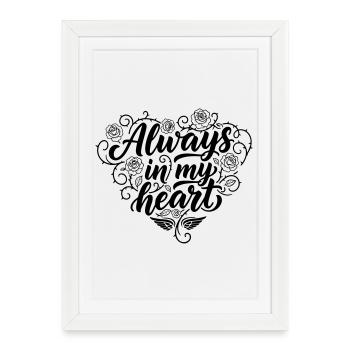 Tatouage Calligraphie Design Tu es ma paix - Affiche encadrée (27 × 37 cm) - blanc - Devant