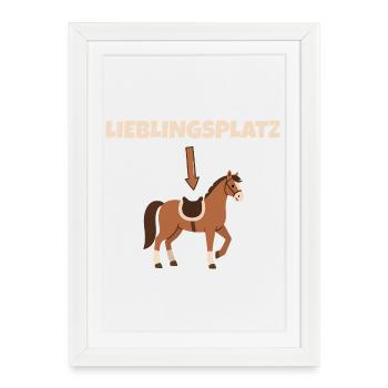 Riding, horse, favorite place, equestrian sport, rider - Framed poster (27 × 37 cm) - white - Front