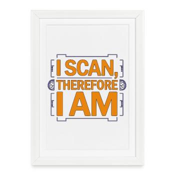 Technicien IRM I Scan, donc je suis technologue IRM - Affiche encadrée (27 × 37 cm) - blanc - Devant