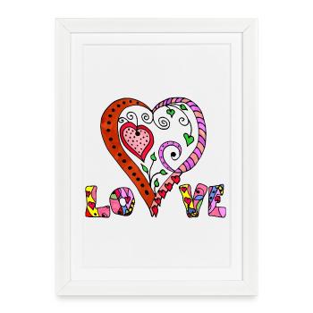 Heart - Framed poster (27 × 37 cm) - white - Front