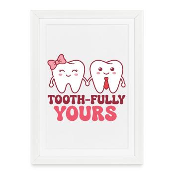 Dentiste assistant dentaire en couple - Affiche encadrée (27 × 37 cm) - blanc - Devant