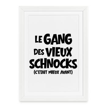 retraite, retraité, retraitée - Affiche encadrée (27 × 37 cm) - blanc - Devant