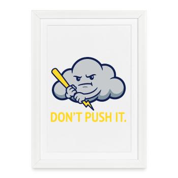 The Grumpy Storm Cloud Warning - Framed poster (27 × 37 cm) - white - Front