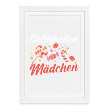 Sweets Sweet Tooth Cute Girl - Framed poster (27 × 37 cm) - white - Front