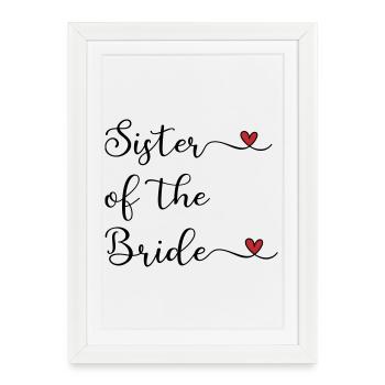 Sister of the bride - Framed poster (27 × 37 cm) - white - Front