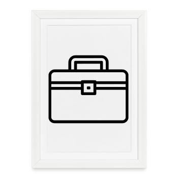 boîte à outils - Affiche encadrée (27 × 37 cm) - blanc - Devant