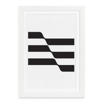 Noir Wave design - Framed poster (27 × 37 cm) - white - Front