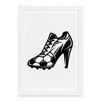 Women's Football Football Boots - Framed poster (27 × 37 cm) - white - Front