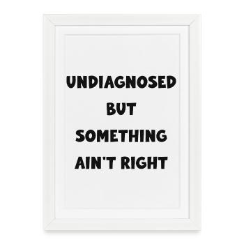 Undiagnosed Mystery Tee - Framed poster (27 × 37 cm) - white - Front