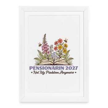 Retraité 2027 : Ce n’est plus mon problème - Affiche encadrée (27 × 37 cm) - blanc - Devant