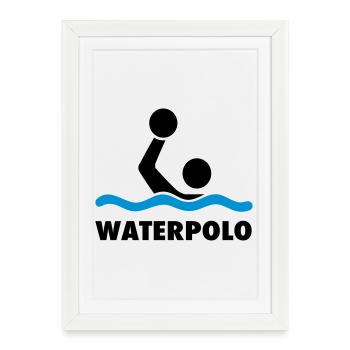 water polo - Affiche encadrée (27 × 37 cm) - blanc - Devant
