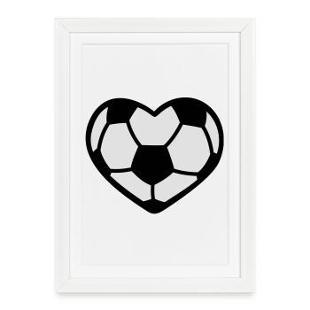 Heart Soccer - Soccer France - Framed poster (27 × 37 cm) - white - Front