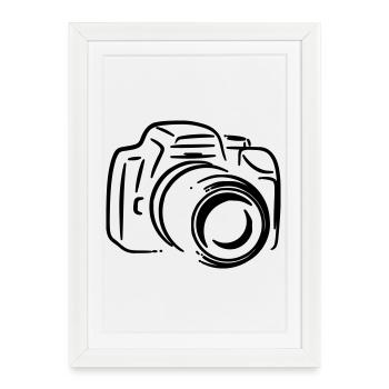 Reflex photo - Affiche encadrée (27 × 37 cm) - blanc - Devant