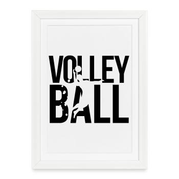 volleyball - Affiche encadrée (27 × 37 cm) - blanc - Devant