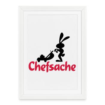 jardin - Affiche encadrée (27 × 37 cm) - blanc - Devant