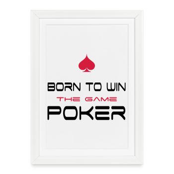 poker - Affiche encadrée (27 × 37 cm) - blanc - Devant