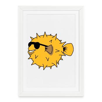 YEAH COOL - Affiche encadrée (27 × 37 cm) - blanc - Devant
