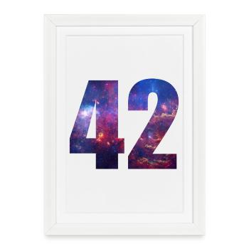 42 - Framed poster (27 × 37 cm) - white - Front