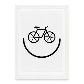 bicycle - Framed poster (27 × 37 cm) - white - Front