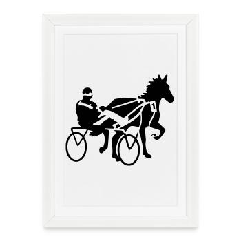 trotter - Affiche encadrée (27 × 37 cm) - blanc - Devant