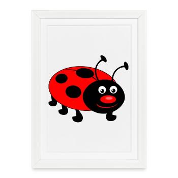 ladybug - Framed poster (27 × 37 cm) - white - Front