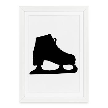 Patinage artistique Patinage artistique - Affiche encadrée (27 × 37 cm) - blanc - Devant