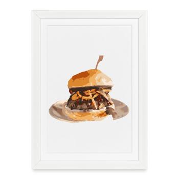 Burger Day - Framed poster (27 × 37 cm) - white - Front