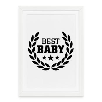 Best Baby - Affiche encadrée (27 × 37 cm) - blanc - Devant