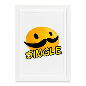 Single - Gerahmtes Poster (27 × 37 cm) - Weiß - Vorne