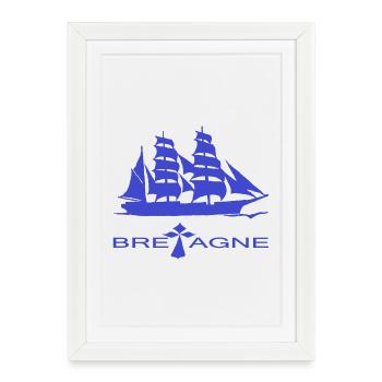 SAILBOAT BRITAIN creation Louis RUNEMBERG © Adagp - Framed poster (27 × 37 cm) - white - Front