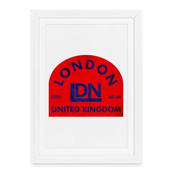 London Emblem UK - Framed poster (27 × 37 cm) - white - Front