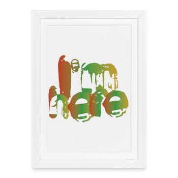 I'm here - Framed poster (27 × 37 cm) - white - Front