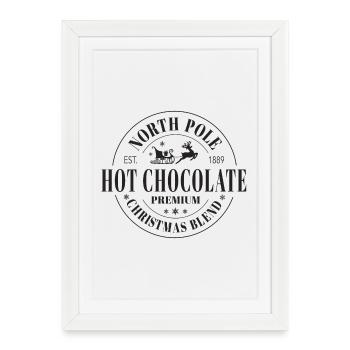 Mélange de Noël pour le chocolat chaud du pôle Nord - Affiche encadrée (27 × 37 cm) - blanc - Devant