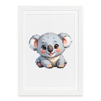 Koala de dessin animé mignon - Affiche encadrée (27 × 37 cm) - blanc - Devant