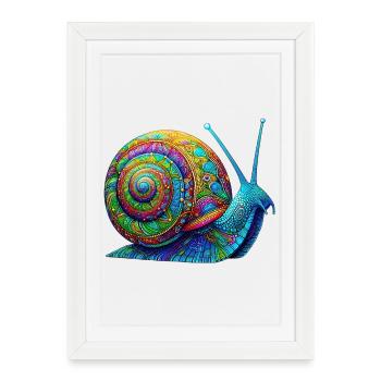 Escargot - Affiche encadrée (27 × 37 cm) - blanc - Devant