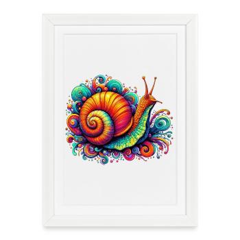 Snail - Framed poster (27 × 37 cm) - white - Front