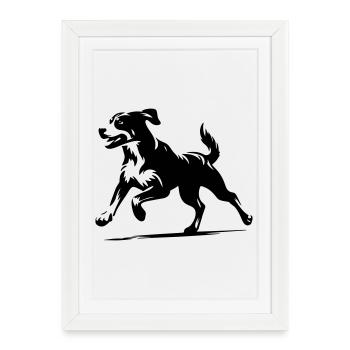 Entlebuch Mountain Dog - Framed poster (27 × 37 cm) - white - Front