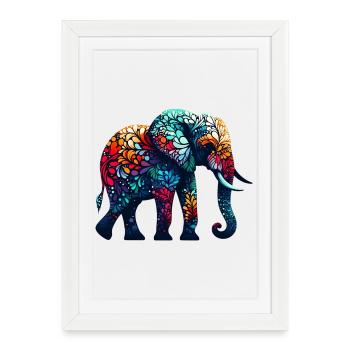 Elephant - Framed poster (27 × 37 cm) - white - Front