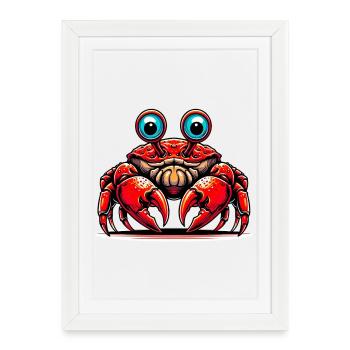 Crabe - Affiche encadrée (27 × 37 cm) - blanc - Devant