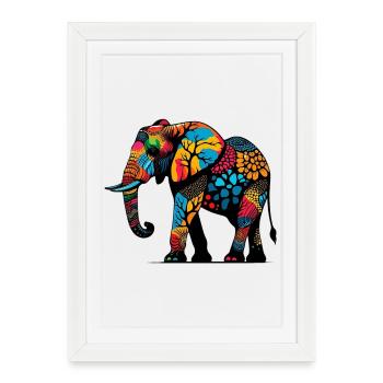Elephant - Framed poster (27 × 37 cm) - white - Front