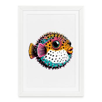 Blowfish - Affiche encadrée (27 × 37 cm) - blanc - Devant
