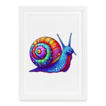 Snail - Framed poster (27 × 37 cm) - white - Front