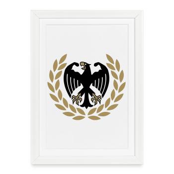 German Weight Lifting Adler - Framed poster (27 × 37 cm) - white - Front
