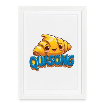 Quasong - Framed poster (27 × 37 cm) - white - Front