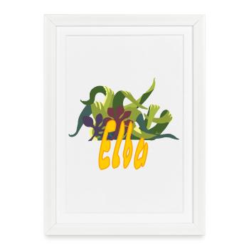 Elba - Affiche encadrée (27 × 37 cm) - blanc - Devant