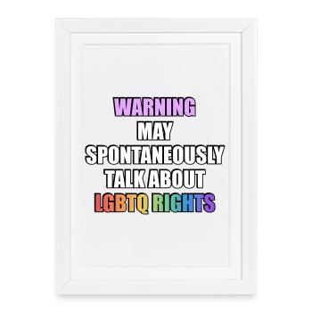 T-shirt des droits LGBTQ - Affiche encadrée (27 × 37 cm) - blanc - Devant
