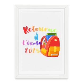 Retour à l’École 2025 - Affiche encadrée (27 × 37 cm) - blanc - Devant