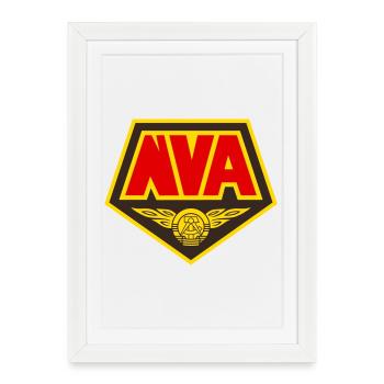 NVA DDR emblem (colors changeable) - Framed poster (27 × 37 cm) - white - Front